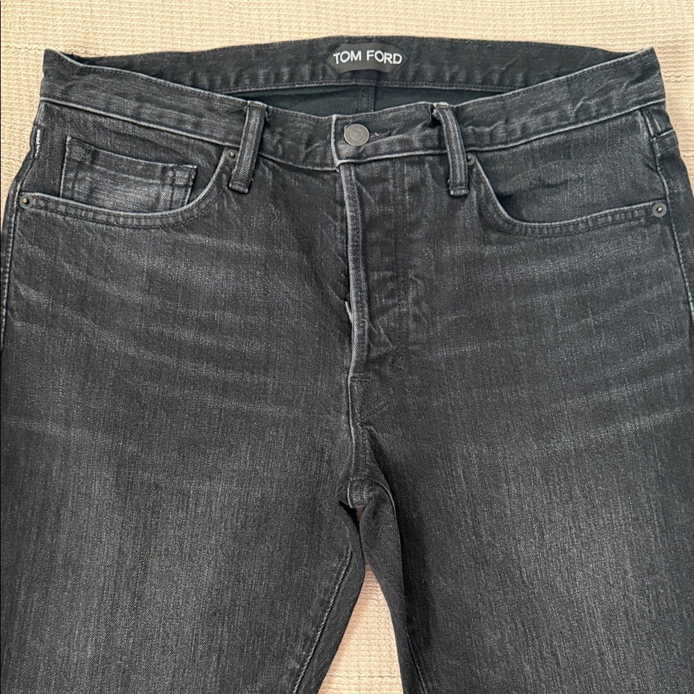 Tom Ford Black “Washed“ Slim Jeans